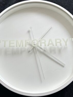 Virgil Abloh x IKEA MARKERAD Temporary Wall Clock Off-White